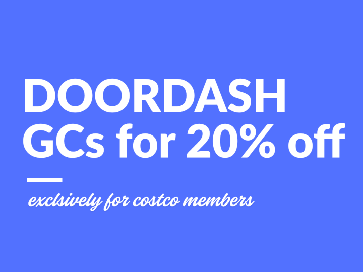 20% off Door Dash gift cards